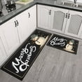 thumbnail image 3 of 2 Pieces Of Kitchen Rugs and Mats Non Skid Washable Merry Christmas (3) Kitchen Mat,Floor Cushion Waterproof Rug,Rubber Backed Area Rugs for Laundry 47*17+30*17, 3 of 7