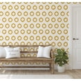 thumbnail image 3 of S4Sassy Peel & Stick Vinyl Wallpaper, Urban Chic Circle Ikat Contact Paper Waterproof - Yellow, 25"x120", Removable Modern Wall Covering for Home Decor in Bedrooms & Living, Renter Spaces, 3 of 8