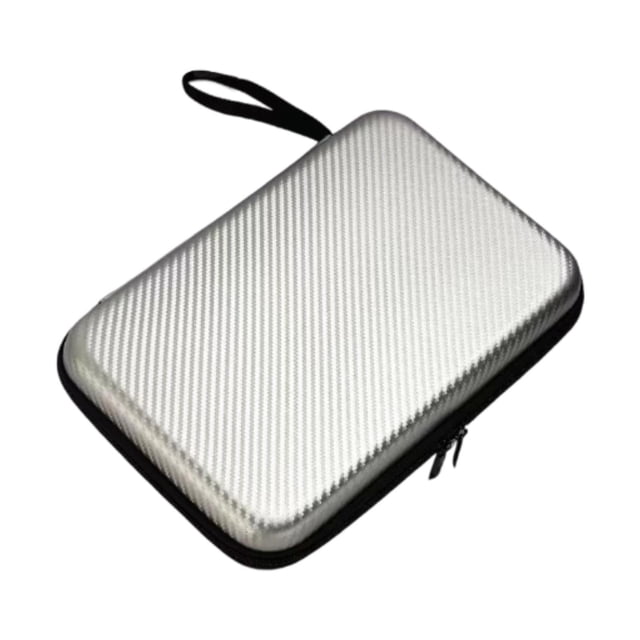 S SERENABLE Ping Pong Paddle Bag Portable Carry Bag for Travel Training Racket and Balls Silver