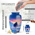 thumbnail image 2 of KARYLIZ Maammoth Funeral Urns for Adult Ashes Women - Snowy Mountains Cremation Urn for Female & Male - Sunrise Blue Urns for Mom & Dad - Funeral Remains Decorative Urns - Memorial Adult Ash (10Inch), 2 of 7