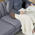 thumbnail image 7 of Gewnee Velvet Loveseat Sofa with Pillows and Nailhead Trim Armrest for Living Room,Gray, 7 of 7