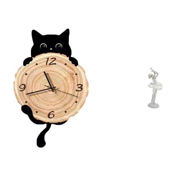 Elegante Reloj De Pared Con Forma De Bailarina. Escultura Moderna De Una Bailarina. Fácil De Leer. Sin Tictac. Ligero. Ideal Para Decorar El Dormitorio, La Oficina O La Entrada.