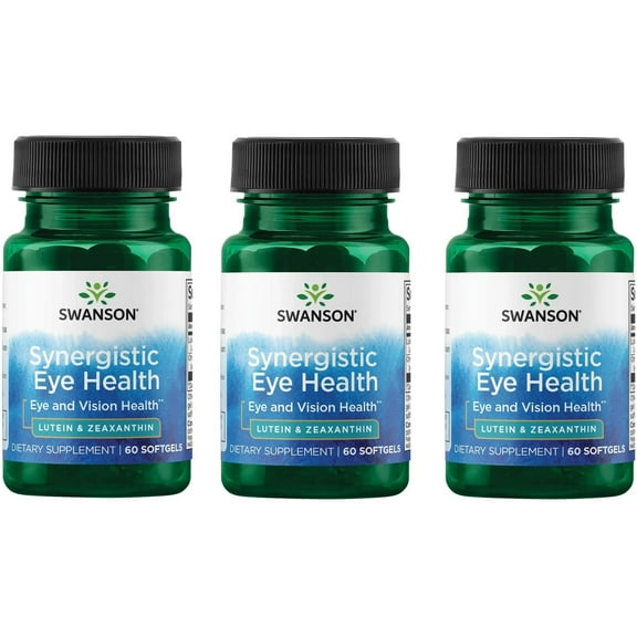 Swanson Synergistic Eye Health - Lutein & Zeaxanthin 60 Sgels 3 Pack