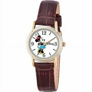 Minnie Mouse Women's Cardiff Watch, Brown Strap