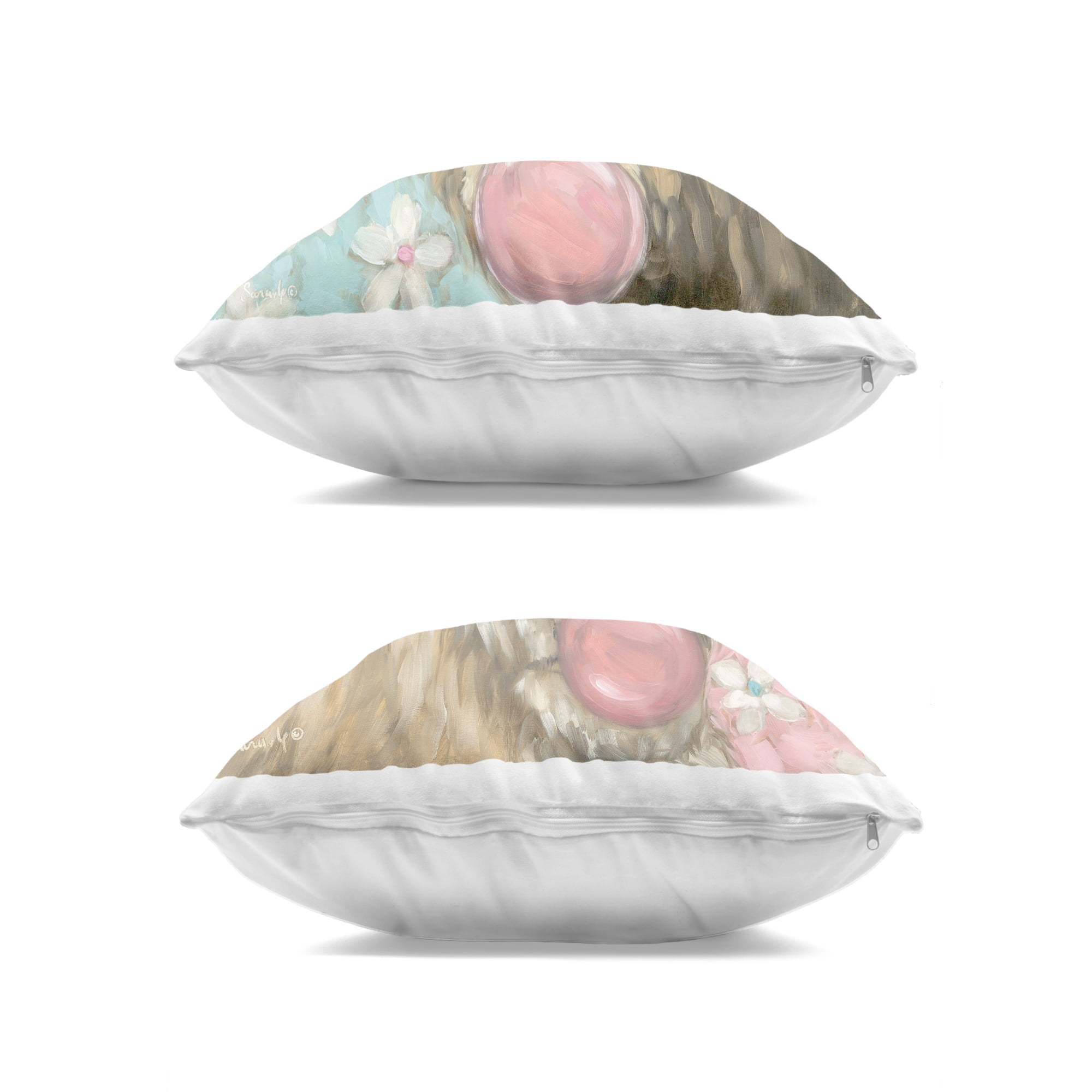 Stupell Industries Cute Bubblegum Highland Cattles 2 Piece Decorative Printed Throw Pillow Set, design by Sara G. Designs