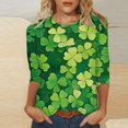 thumbnail image 2 of St. Patrick's Day Sweatshirt For Women Shamrock Clover Printed St Patty's Day Outfits Casual Loose Long Sleeve Tops, 2 of 5