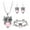 Pink, variant on SIfdSeng 3Pcs/Set Western Vintage Calaite Jewelry Set National Night Owl Jewelry Set for Women Owl Jewelry Set Retro Style Owl Turquoise Accessories (Bracelet Necklace Earrings)