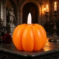 thumbnail image 4 of Pumpkin LED Candle Lights – Flameless Flickering Warm Glow, Battery Operated Halloween Night Light Decor for Table Mantel Shelf, 4 of 6