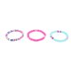 thumbnail image 1 of Juego de 3 pulseras elásticas coloridas de verano para playa, 6 cm (azul, rosa), 1 of 10