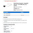 thumbnail image 2 of Knock Sensor Connector - Compatible with 2012 - 2016 BMW 328i 2.0L 4-Cylinder 2013 2014 2015, 2 of 2