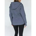 thumbnail image 5 of Womens Zip Up Hoodies Fleece Jackets Oversized Sweatshirts Fall Fashion Outfits Sweaters Winter Clothes Slate Blue XXL, 5 of 9