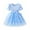 Blue, variant on XIMIN Toddler Girl Tulle Dress Summer Ruffle Short Sleeve Baby Girls' Solid Color Crew Neck Tulle Flower Princess Wedding Dress Fashion Casual Dresses
