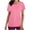 Pink, variant on Gealkoca Scrub Top for Women Short Sleeve Tops Casual Fashion Solid Color Pocket V Neck Scrubs Blouse for Spring and Summer