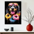 thumbnail image 3 of Appenzeller Sennenhund Art Canvas Fun Popcorn, Donuts and Lollipops Dogs. Watercolor Art Print, Canvas Canvas for wall decor living room, Bedroom, Bathroom. Funny Wall Art Decor, 3 of 4