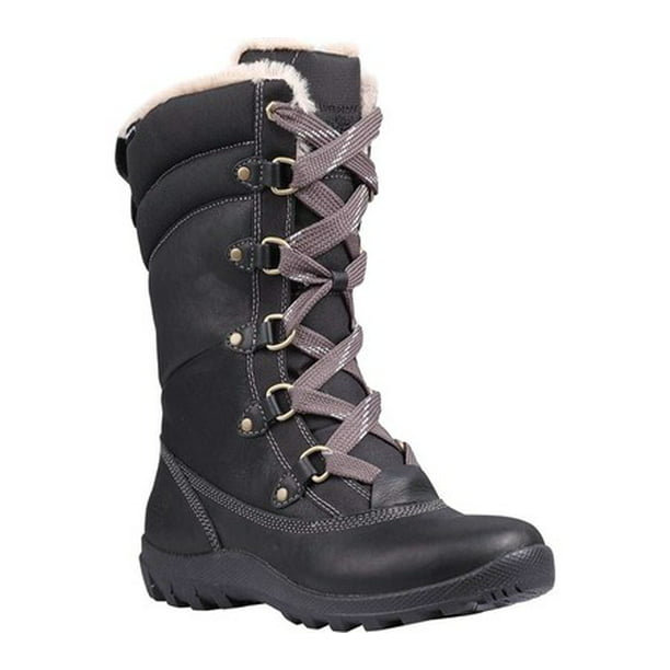 Informeer kip Garderobe Timberland Womens Mount Hope Leather Winter Boots Black 6.5 Medium (B,M) -  Walmart.com