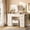 white, variant on Vanity Desk with Large Lighted Mirror, 45.9" Makeup Vanity Table, 3 Light Modes & Power Outlet, 8 Drawers, Wall-Mounted, for Bedroom, White
