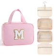 thumbnail image 1 of Neceser TOPEAST, bolsa de maquillaje con iniciales colgantes, color rosa, letra M, 1 of 7