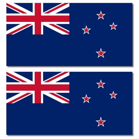 x2 New Zealand Country Flag NZ NZL Car Truck Window Bumper Sticker Decal 4"