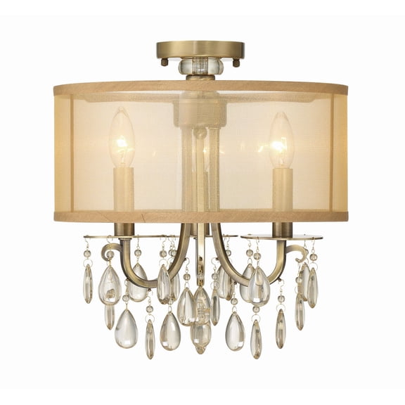 Crystorama Lighting - Three Light Ceiling Mount - Ceiling Mount - Hampton -
