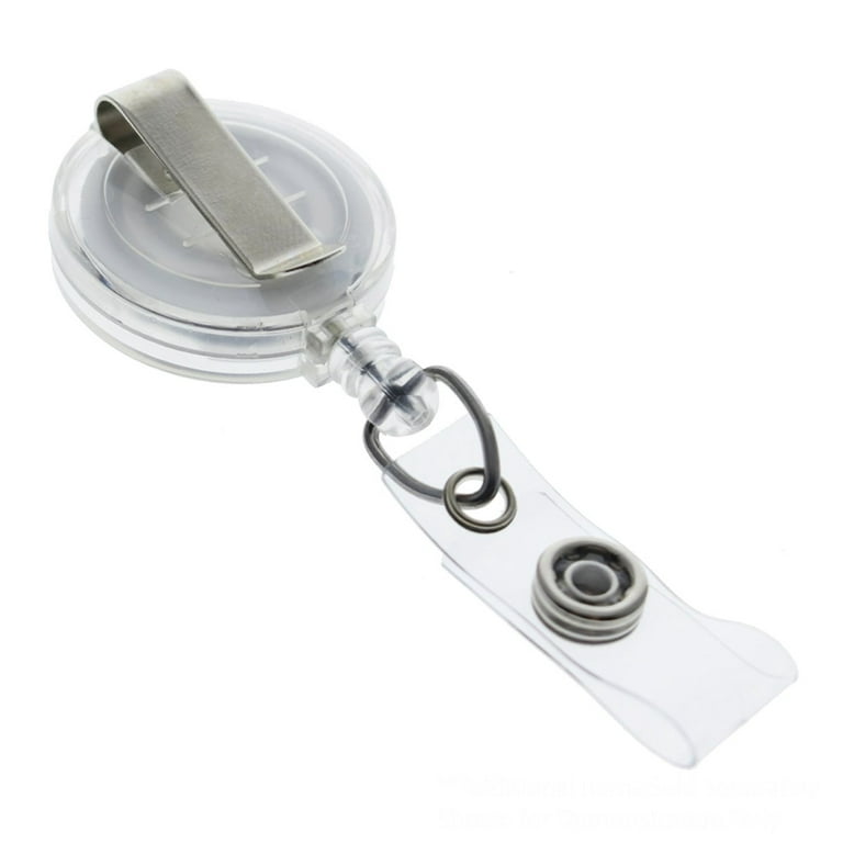 25 Pack - Premium Retractable ID & Key-Card Badge Reels with Secure Metal  Belt Clip and 34” Pull by Specialist ID 