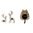 thumbnail image 1 of Estatua de alce y ciervo,Figuras de alce y ciervo,decoración del hogar,estatuas de resina,Estatua de escultura decorativa de figura de reno para el hogar,Reloj de pared,Reloj de pared, 1 of 8