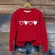 thumbnail image 4 of Sudadera sin capucha para niñas, cuello redondo, sudadera extragrande, estampado de San Valentín, manga larga, para niñas de 1 a 15 años, 4 of 8