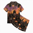 thumbnail image 4 of KPOPLK Girls Pajama Sets Cotton Sleepwear Button Down Short Sleeve with Ruffle Shorts PJS 2-12Y,Size 8-9 Years, 4 of 6