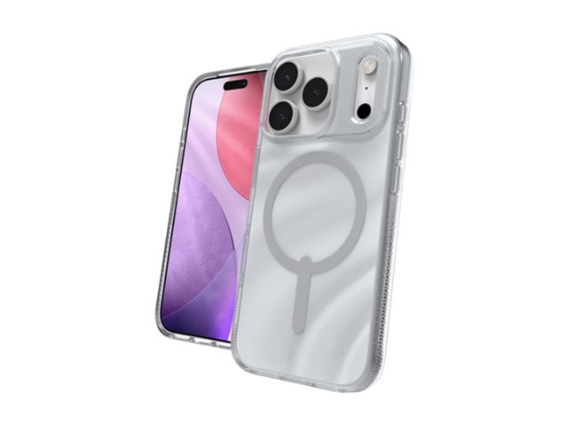 ZAGG Milan Snap - Back cover for cell phone - MagSafe compatibility - graphene - swirl glitter - for Apple iPhone 17 Pro