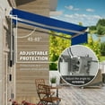 thumbnail image 2 of YYAo Patio Awnings Sun Shade Shelter, Patio Awnings, 8' x 6.6' Patio Retractable Awning, Manual Exterior Sun Shade Deck Window Cover, Blue, 2 of 11