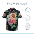 thumbnail image 7 of High Quality Hawaiian Shirts for Men Short Sleeve Aloha Beach Shirt Floral Summer Casual Button Down Shirts Blouses SYFX95, 7 of 7