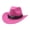 Hot Pink, variant on Western Denim Curved Top Hat for Autumn and Winter - Big Brim Woolen Hat by British Jazz Style