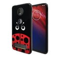 thumbnail image 1 of FINCIBO Soft TPU Black Case Slim Cover for Motorola Moto Z4 6.4", Red Ladybug, 1 of 6