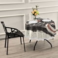 thumbnail image 2 of BZSMCE Round Tablecloth Route 66 Motorcycle Pattern Tableclothes, 2 of 8