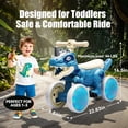 thumbnail image 2 of Xuanlur Dinosaur Balance Bike for 1-3 Year Olds, Toddler Bike with EVA Tires, Light-Up Wheels, Baby Bike with Music & Mist Spray Effects, Dinosaur Ride on Toy, Perfect First Birthday Gift, Blue, 2 of 7