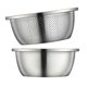 thumbnail image 2 of Microporous Colander Kitchen Soup Bowl Salad Bowl Thick Metal Bowl Colander, 2 of 5