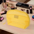 thumbnail image 5 of Unique Bargains 1 Pc Mesh Hand-held Sundries Makeup Bag Yellow 9.84in, 5 of 5