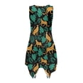 thumbnail image 6 of HELLHERO Leopard Pattern Summer Sleeveless Dresses, Asymmetric Sleeveless Sundress with Side Pockets Round Neck for Vacation, 6 of 8