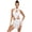 White, variant on Women Latin Jazz Dance Tassel Dress Sequin Cutout Waist Leotard Dress Black XXL