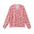 thumbnail image 5 of LWavelet Men's Blush & Burgundy Heart Sweater - Soft Tone Design, Great for Valentine's Day Outings & Understated Romantic Style Light pink L, 5 of 5