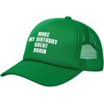 thumbnail image 2 of Make My Birthday Great Again Mesh Cap Women Men Trucker Hat Baseball Cap, 2 of 7