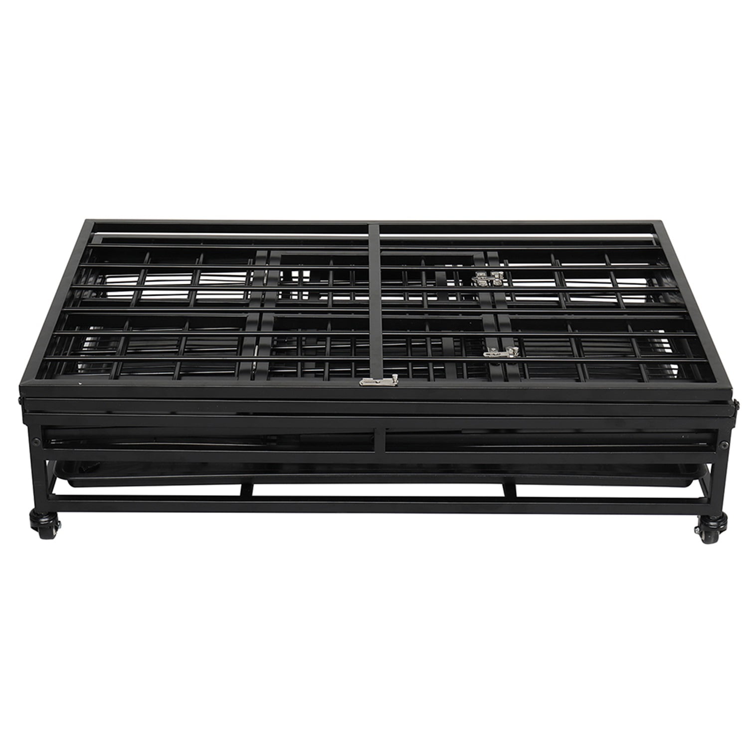 Pefilos 36" Heavy Duty Dog Cage Crate Kennel Metal Escape Proof Kennel, Dog Crate for Large Dogs, Rabbit Hutch with Tray, Black Pefilos 36" Heavy Duty Dog Cage Crate Kennel Metal Escape Proof Kennel, Dog Crate for Large Dogs, Rabbit Hutch with Tray, Black
