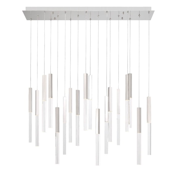 46771-032 Eurofase Lighting Benicio - 56.7W 18 LED Chandelier-18 Inch Tall and 9.75 Inch Wide-Polished Nickel Finish