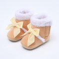 thumbnail image 4 of URMAGIC 0-18M Newborn Baby Girls Boots Winter Infant Soft Sole Anti-Slip Shoes Toddler Solid Bowknot Snow Warm Boots, 4 of 10