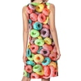 thumbnail image 2 of Fruit Loops Spring Summer Dresses for Women Fashion T-shirt Dress Casual Sleeveless Loose Sundress with Pockets, 2 of 5