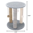 thumbnail image 2 of PETMAKER 19-Inch Cat Scratching Post Tower Scratch Pad - 3 Scratcher Posts and Perch, 2 of 7