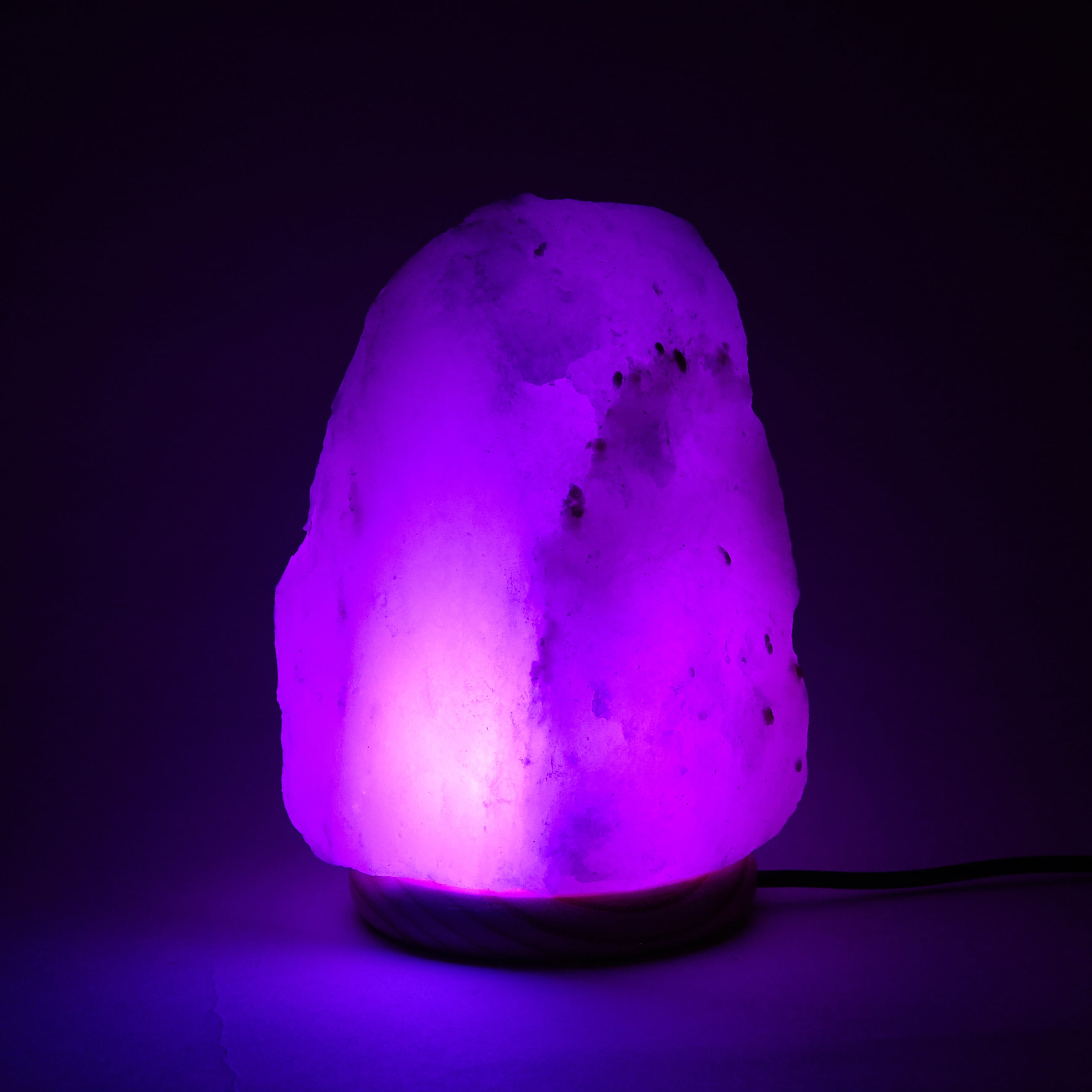 Himalayan Changing LED Lamp White with USB Cord, Shop Salt Color