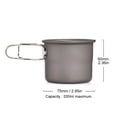 thumbnail image 2 of Advancent Widesea-taza para acampar de 200ml, vajilla para mochileros, pesca, taza para beber, vajilla plegable portátil para exteriores para Kits de desorden para acampar, 2 of 6