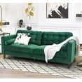 thumbnail image 7 of YODOLLA 3-Seat 84.2" Upholstered Sofa with Bolster Pillows, Green Velvet, 7 of 7
