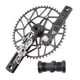 thumbnail image 1 of 130 BCD bicicleta de montaña ultraligera 170mm cigüeñal, aleación de aluminio MTB juego de manivela estrecha de una sola 5-garra soporte 54T Negro Macarena Brazo de manivela de bicicleta plegable, 1 of 8