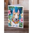 thumbnail image 3 of English Bull Terrier Luau Greeting Cards Pack of 8 7 in x 5 in, 3 of 3